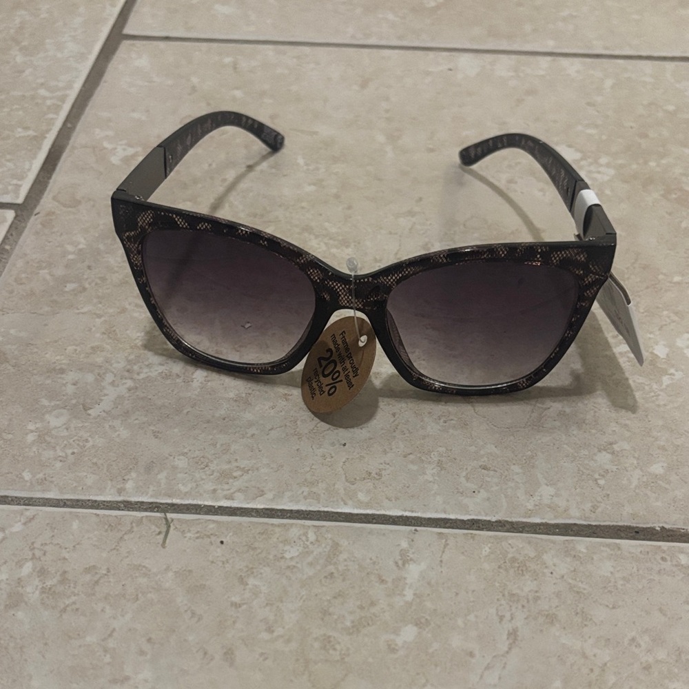 Ophelia & Co. Black and Brown Patterned Sunglasses